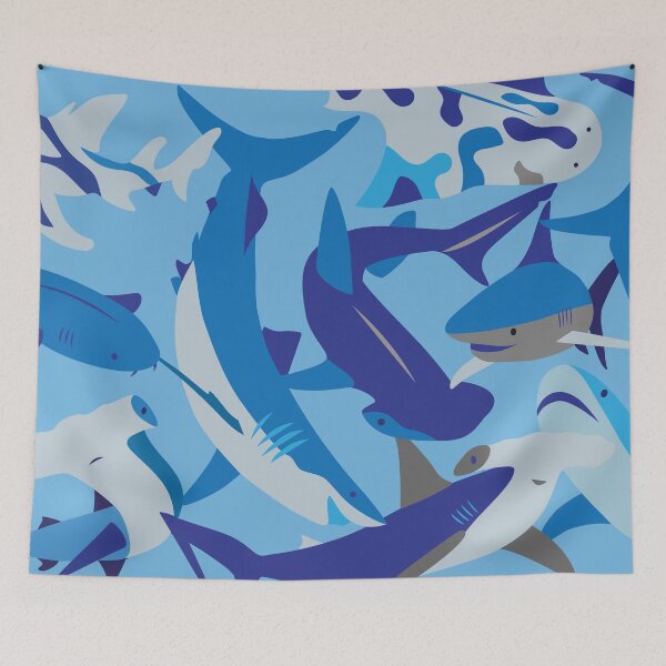 Item preview, Oceanic Sharks Montage designed and sold by typewithjuliette.