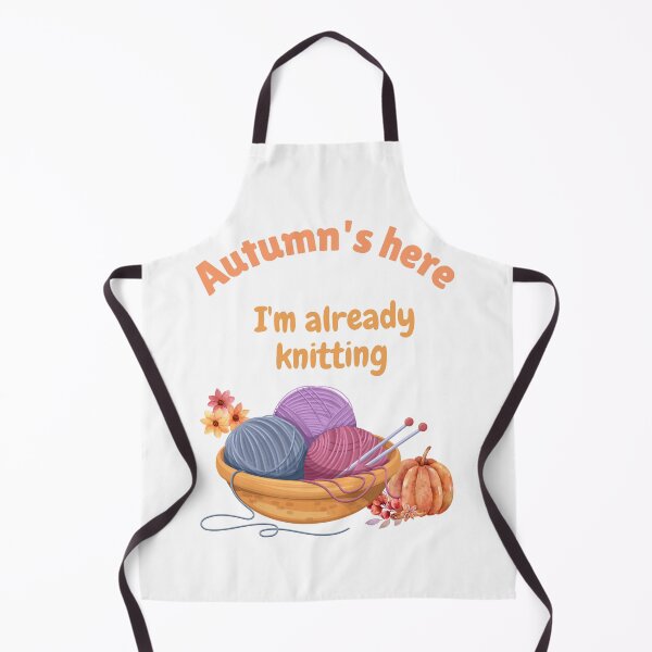 Item preview, Autumn's Here I'm Already Knitting - Funny Fall Knitter T-Shirt designed and sold by Oopsie Doodle .