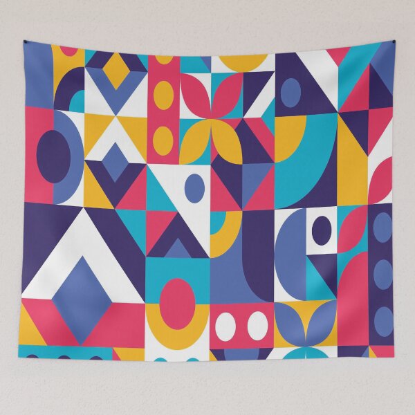 Item preview, Colorful Flat Mosaic Print - Vibrant Geometric Art designed and sold by KhadijaBatool38.
