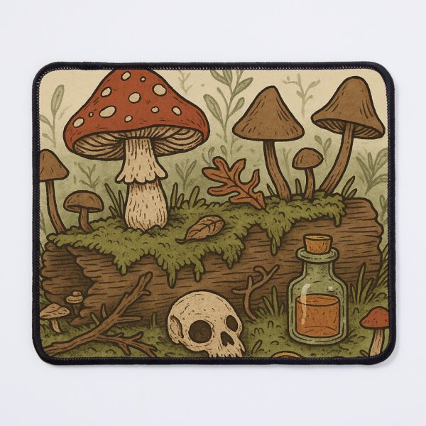 Item preview, Mystical Forest Floor – Goblincore Mushrooms & Curios by ElimsArtss designed and sold by ElimsArtss.