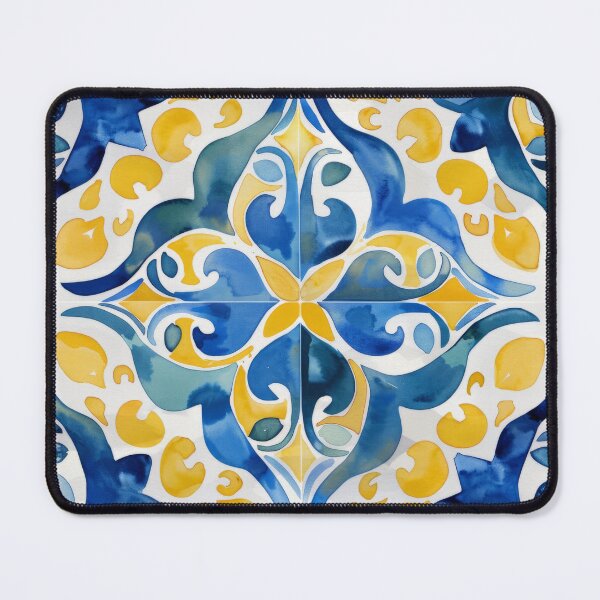 Item preview, Mediterranean Tiles Pattern Amalfi Coast Dolce Vita designed and sold by PG Illustration.