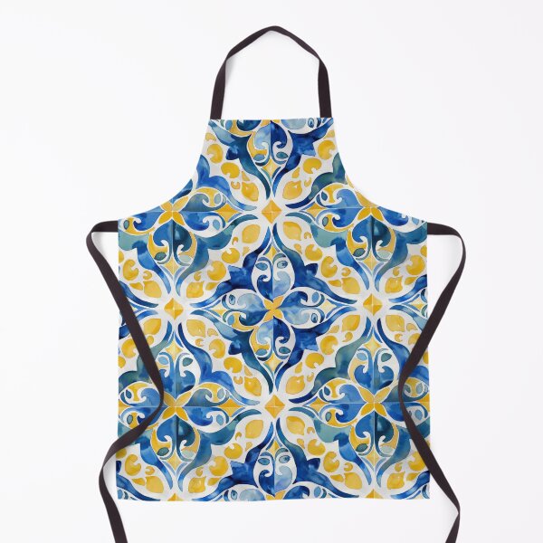 Item preview, Mediterranean Tiles Pattern Amalfi Coast Dolce Vita designed and sold by PG Illustration.