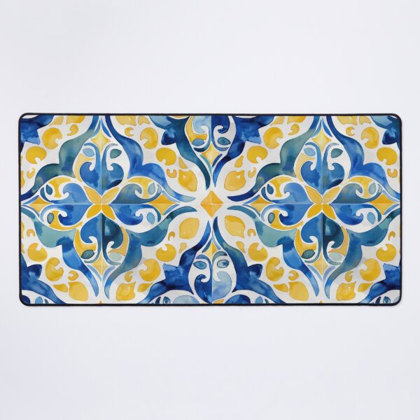 Item preview, Mediterranean Tiles Pattern Amalfi Coast Dolce Vita designed and sold by PG Illustration.