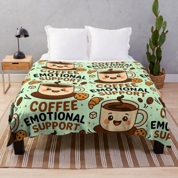 Item preview, Emotional Support Coffee Cute Kawaii Coffee Lover Design designed and sold by graphicnew.