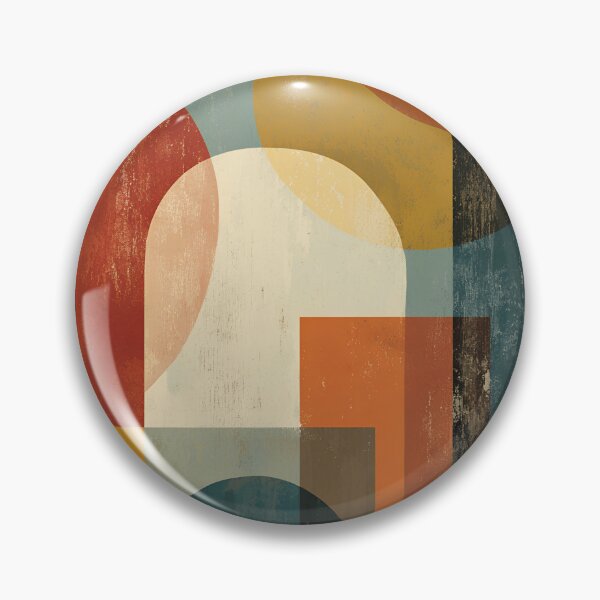 Item preview, Retro Geometric Abstract Poster – Mid-Century Modern Wall Art in Burnt Orange, Mustard & Teal designed and sold by NaChomArtStudio.