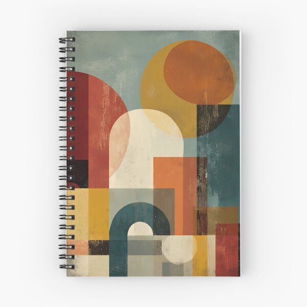 Item preview, Retro Geometric Abstract Poster – Mid-Century Modern Wall Art in Burnt Orange, Mustard & Teal designed and sold by NaChomArtStudio.
