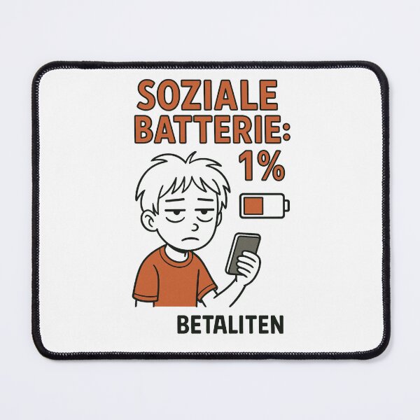 Item preview, Social Battery 1% – Tired but polite | Introverted saying designed and sold by jelonkaa.