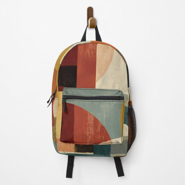 Item preview, Retro Geometric Abstract Poster – Mid-Century Modern Wall Art in Burnt Orange, Mustard & Teal designed and sold by NaChomArtStudio.