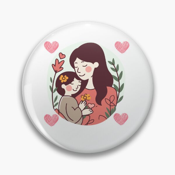 Item preview, Tender Mom and Child Hug Illustration designed and sold by Diclebaybas.