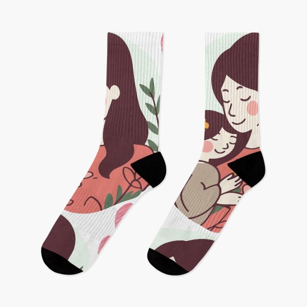 Item preview, Tender Mom and Child Hug Illustration designed and sold by Diclebaybas.