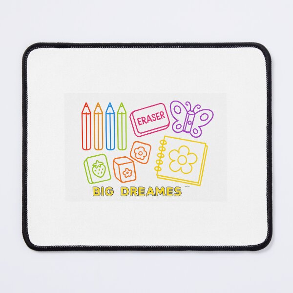 Item preview, Neon School Supplies Clipart – Butterfly Sharpener, Scented Erasers & Colored Pencils designed and sold by Aucia.