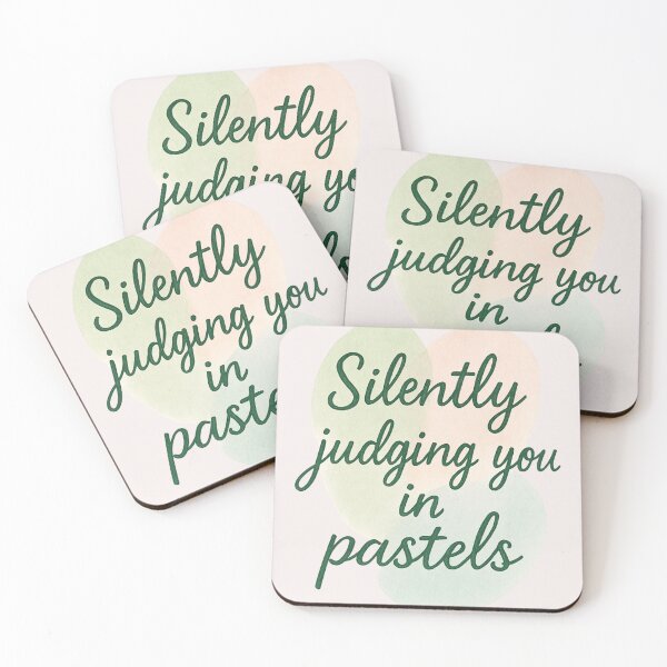 Item preview, Silently Judging You in Pastels – Funny Introvert Aesthetic Quote designed and sold by jelonkaa.