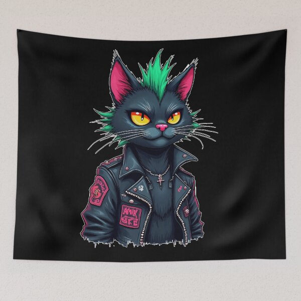 Item preview, Punk Cat Version - All Cats Are Beautiful designed and sold by Ikaroots.
