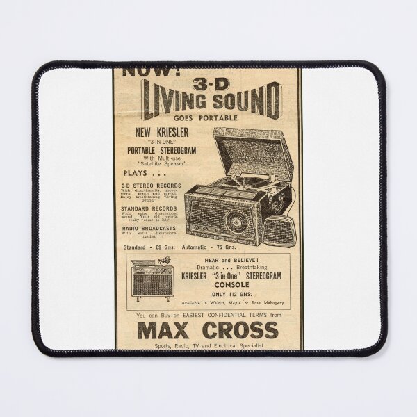 Item preview, 1960s 3D Stereo Radiogram Vintage Advert -  Mid-Century Audio Equipment Poster designed and sold by taspaul.