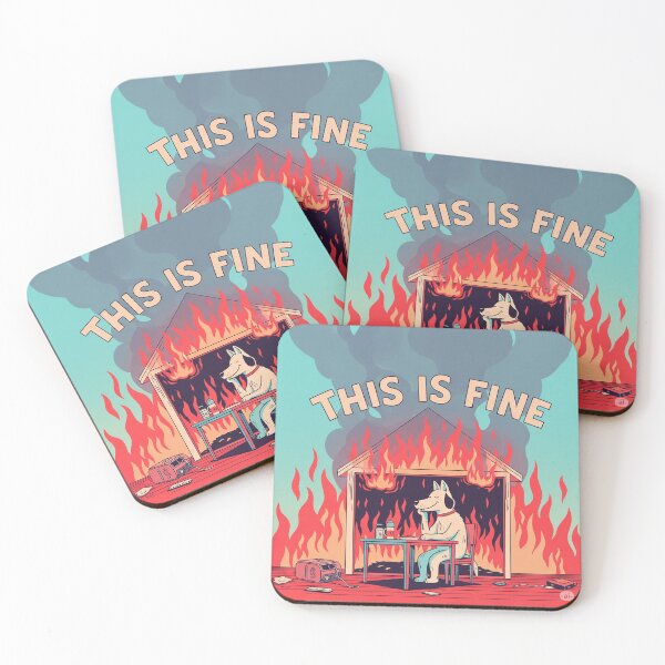 Item preview, This Is Fine. Dog Meme - Chaotic Calm designed and sold by Late Theory.