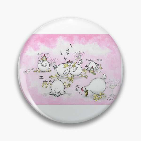 Item preview, Cartoon of drunken hens at a hen party designed and sold by Richard Fettes.