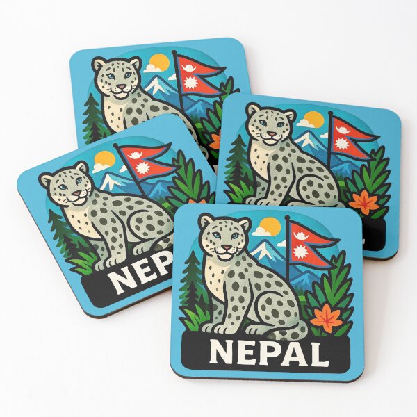 Item preview, Nepal - Snow Leopard with Himalayan Peaks designed and sold by Myra365Art.