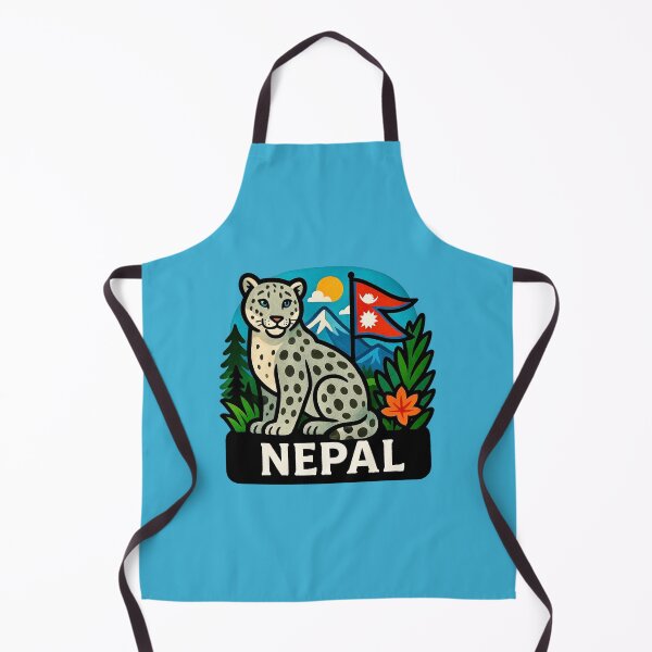 Item preview, Nepal - Snow Leopard with Himalayan Peaks designed and sold by Myra365Art.