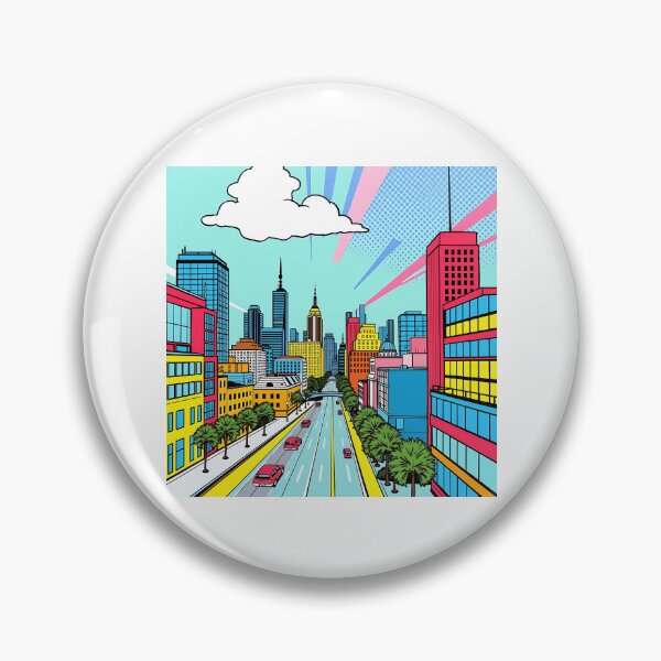 Item preview, Vibrant Pop Art Cityscape designed and sold by sharon1210.