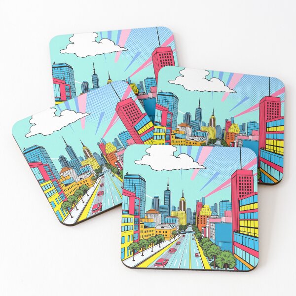 Item preview, Vibrant Pop Art Cityscape designed and sold by sharon1210.