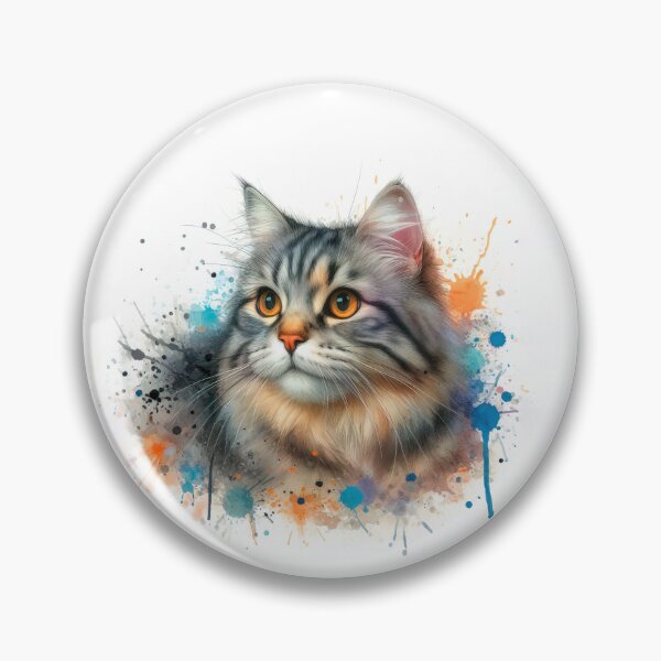 Item preview, European common cat in watercolor designed and sold by paulrommer.