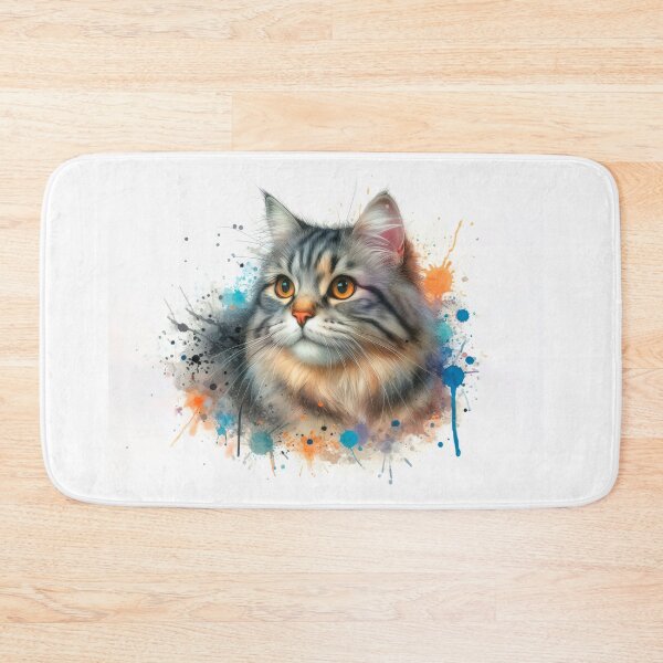 Item preview, European common cat in watercolor designed and sold by paulrommer.