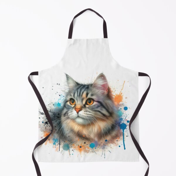 Item preview, European common cat in watercolor designed and sold by paulrommer.