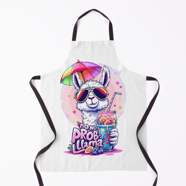 Item preview, Cartoon llama with sunglasses and umbrella holding a drink designed and sold by cafegrafis.