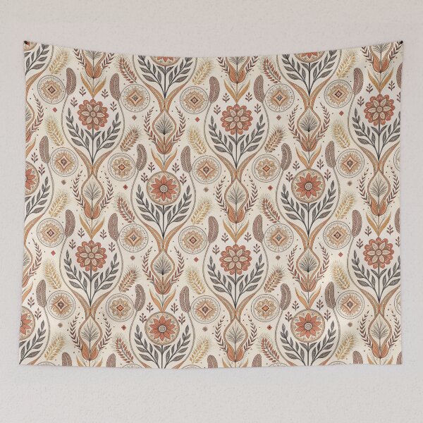 Item preview, Terracotta Boho Floral & Botanical Seamless Pattern. designed and sold by RGShirtWorks.