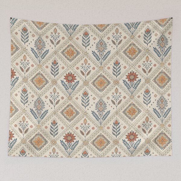 Item preview, Bohemian Folk Floral Seamless Pattern with Ethnic Motifs. designed and sold by RGShirtWorks.