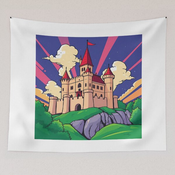 Item preview, Vibrant Pop Art Castle designed and sold by sharon1210.