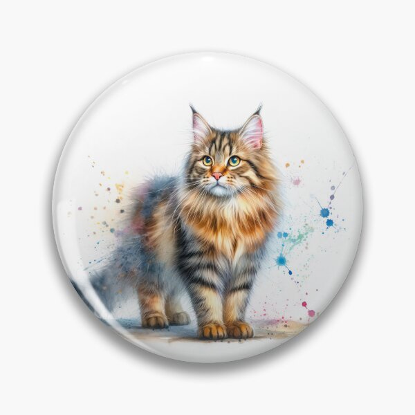 Item preview, European common cat in watercolor designed and sold by paulrommer.