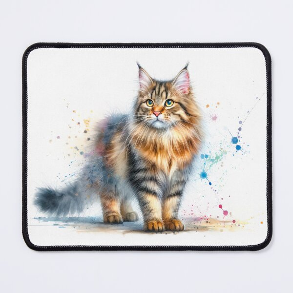 Item preview, European common cat in watercolor designed and sold by paulrommer.