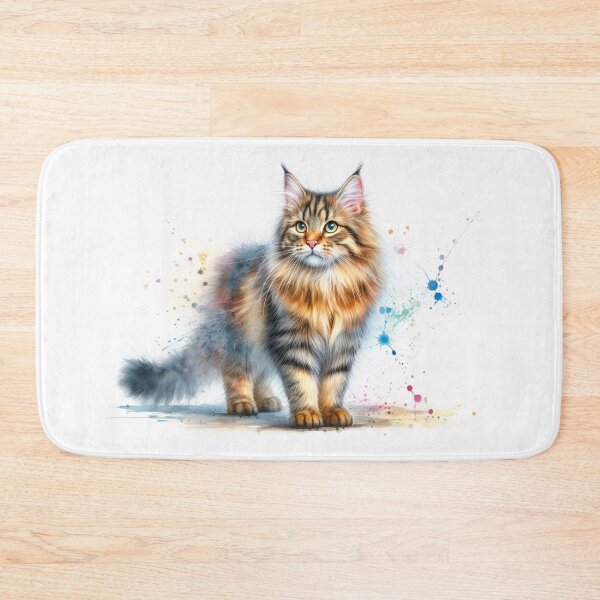 Item preview, European common cat in watercolor designed and sold by paulrommer.