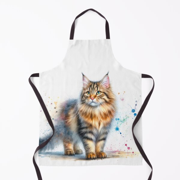 Item preview, European common cat in watercolor designed and sold by paulrommer.