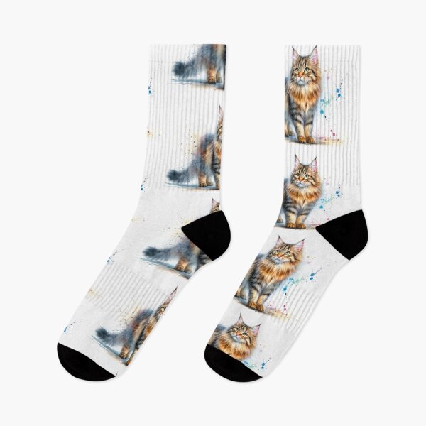 Item preview, European common cat in watercolor designed and sold by paulrommer.