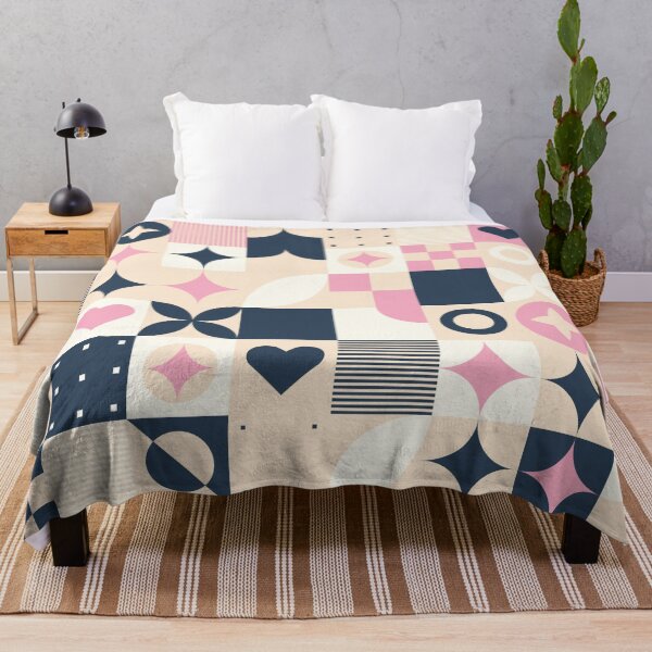 Item preview, Pastel Mosaic Design - Blue & Pastel Pink Abstract Pattern  designed and sold by KhadijaBatool38.