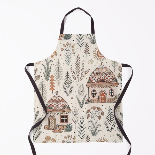 Item preview, Folk Art Village Botanical Seamless Pattern. designed and sold by RGShirtWorks.