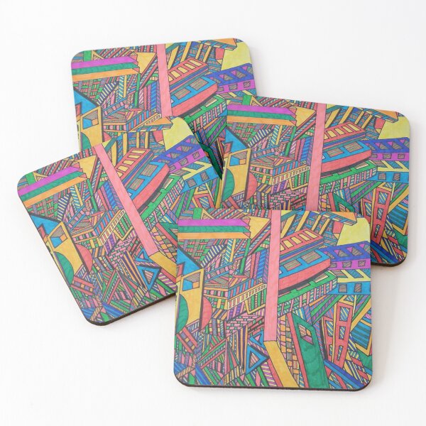 Item preview, Colorful stripes of paper in art class designed and sold by bob-salerno-art.