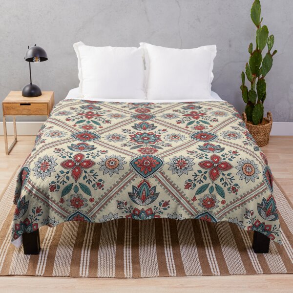 Item preview, Boho Indian Floral Pattern with Traditional Motifs designed and sold by RGShirtWorks.