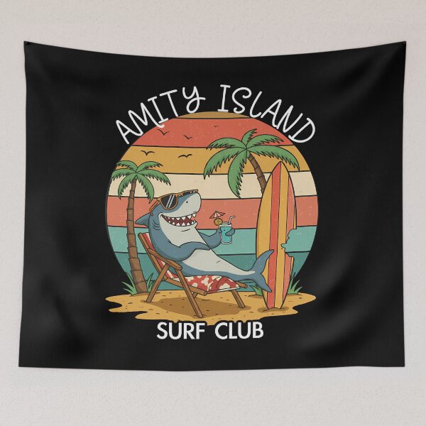 Item preview, Amity Island Shark Funny Surf Club designed and sold by Dot1001.