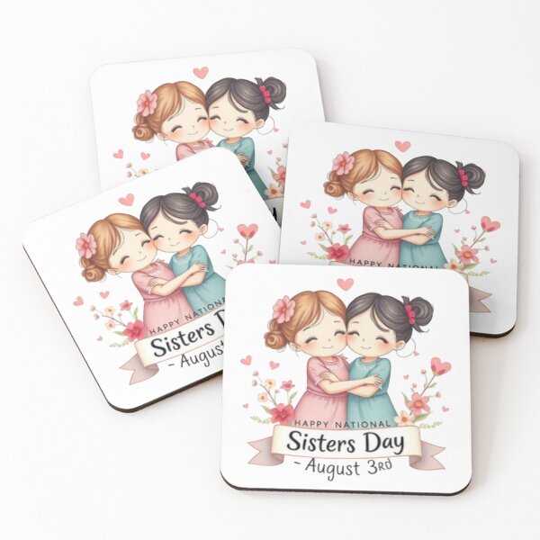 Item preview, Happy Sisters Day – Flower & Hugs! designed and sold by Iuqiune.