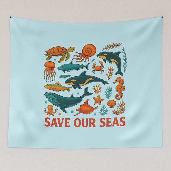 Item preview, Retro Sea Creatures designed and sold by wesdesignshop.