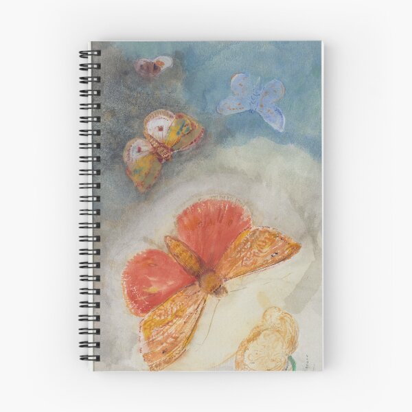 Item preview, Odilon Redon (1840-1916). "Papillons et fleur (Quatre papillons et une fleur)" designed and sold by Narwhal-Peacock.