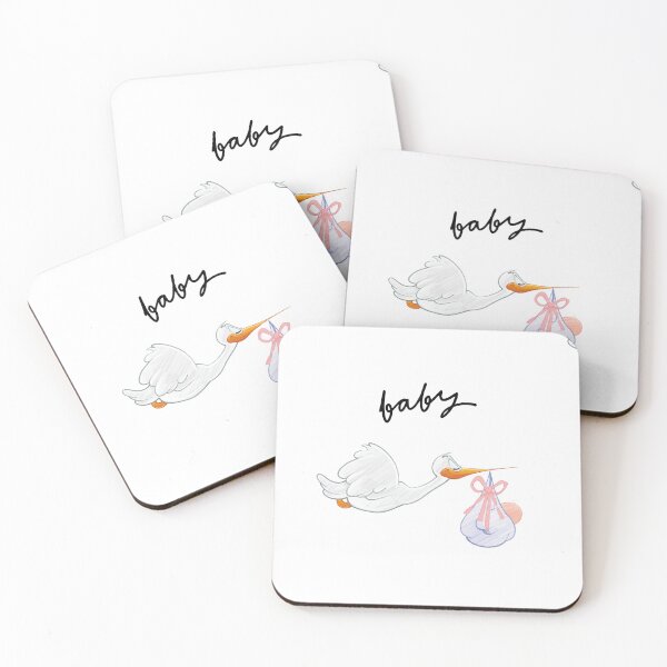 Item preview, Cute Stork Carrying Baby Bundle designed and sold by Diclebaybas.