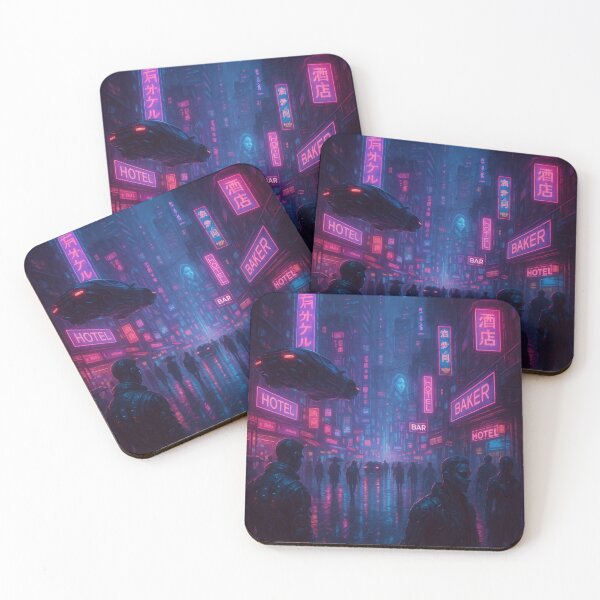 Item preview, Cyberpunk futuristic city – neon night atmosphere designed and sold by LoomisDreams.
