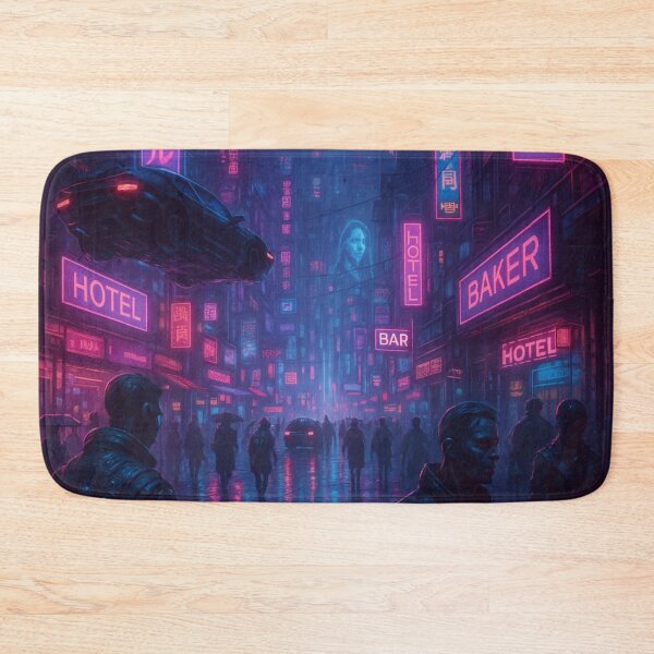 Item preview, Cyberpunk futuristic city – neon night atmosphere designed and sold by LoomisDreams.