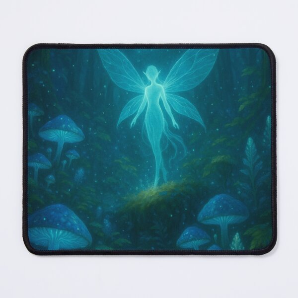 Item preview, Glowing fairy in enchanted forest – magical fantasy artwork designed and sold by LoomisDreams.