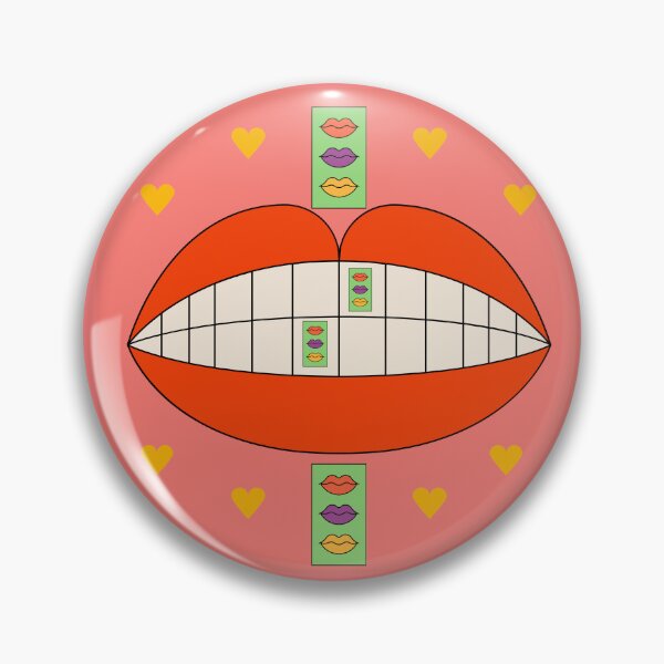Item preview, Pop Art Red Lips with Hearts and Sushi designed and sold by Diclebaybas.