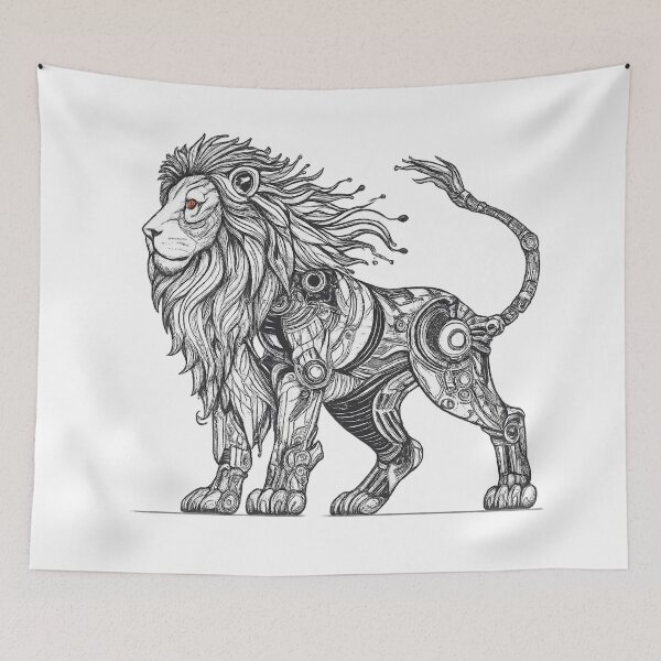 Item preview, Cybernetic Lion Guardian designed and sold by Uglyandcute.